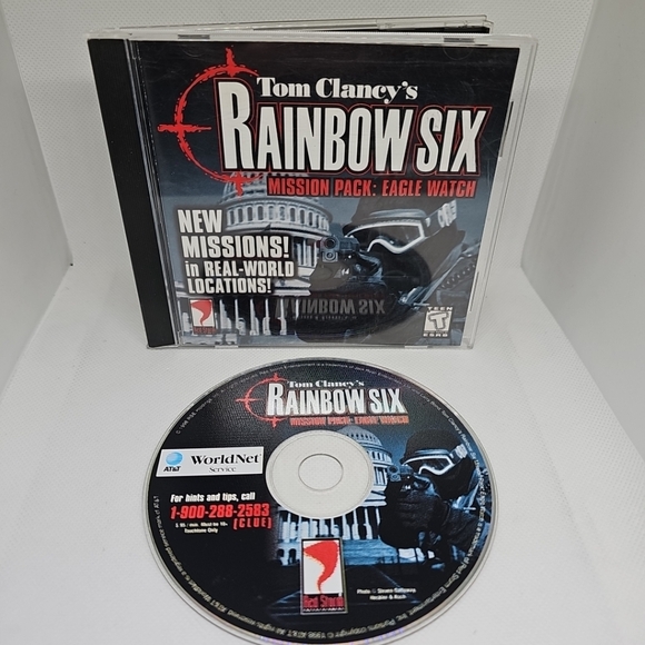 Tom Clancy's Rainbow Six CD 1998 (Windows 95/98) + Eagle Watch CD w/ Manual - Picture 4 of 7